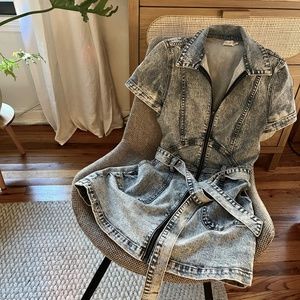 Alice + Olivia Jeans Zip-up Denim Dress